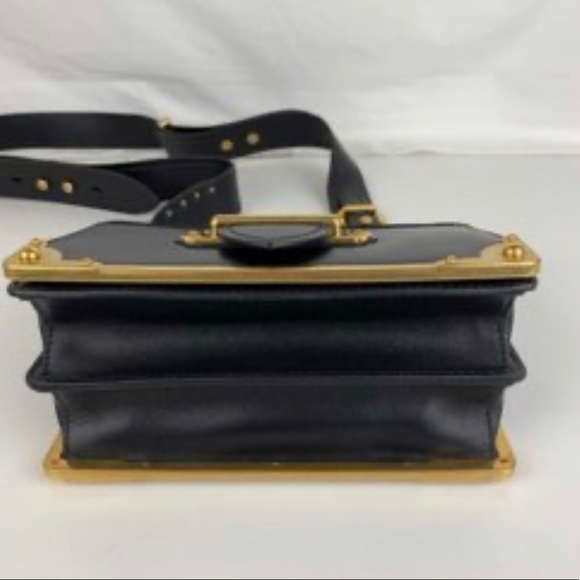 PRADA Cahier Large Black Leather Cross Body Bag - Picture 4 of 16